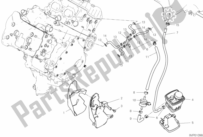 Alle onderdelen voor de Busfilter van de Ducati Superbike Panigale V4 S Thailand 1100 2019